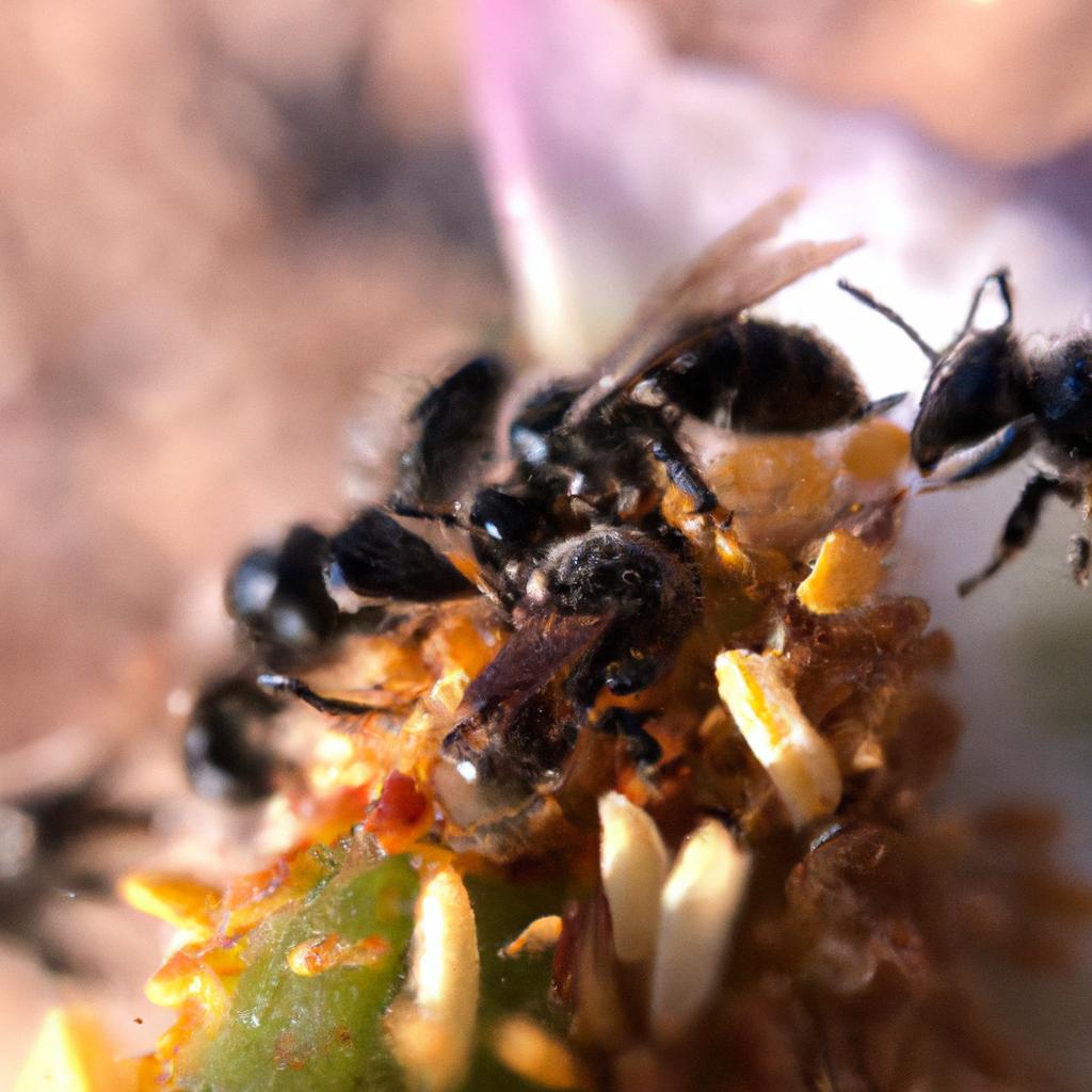 Ant infestations can harm bees and disrupt pollination.