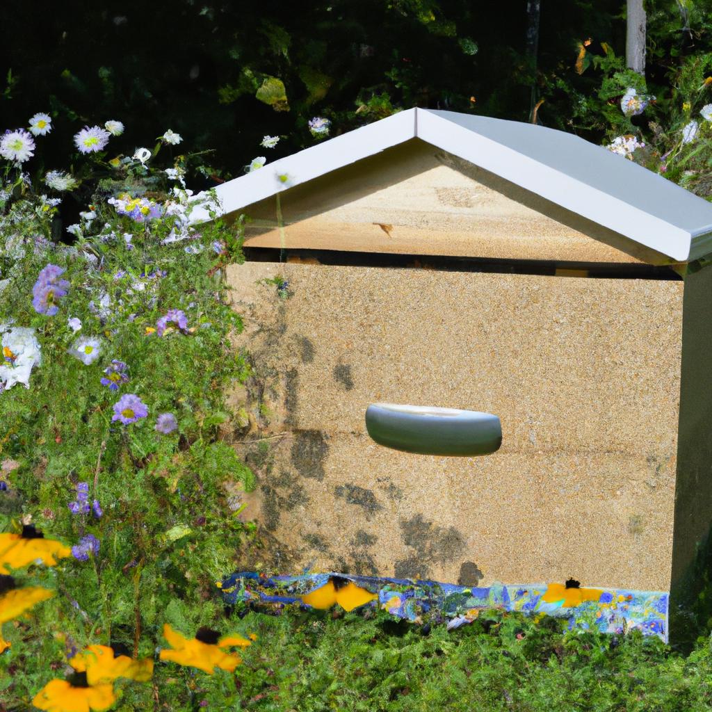 A beehive with a quilt box for happy, healthy bees