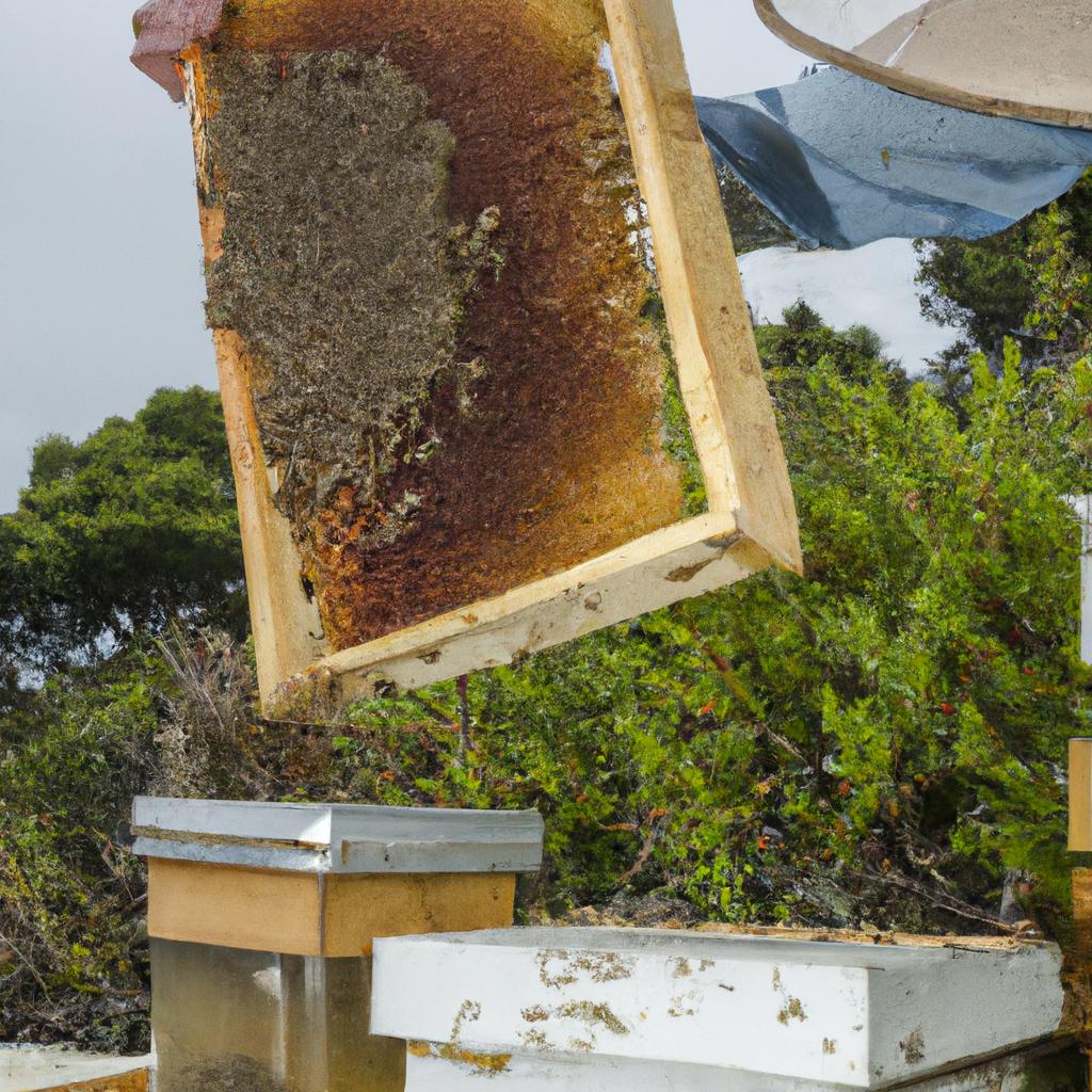 Adding a new brood box to a hive with a growing population can prevent overcrowding and swarming.