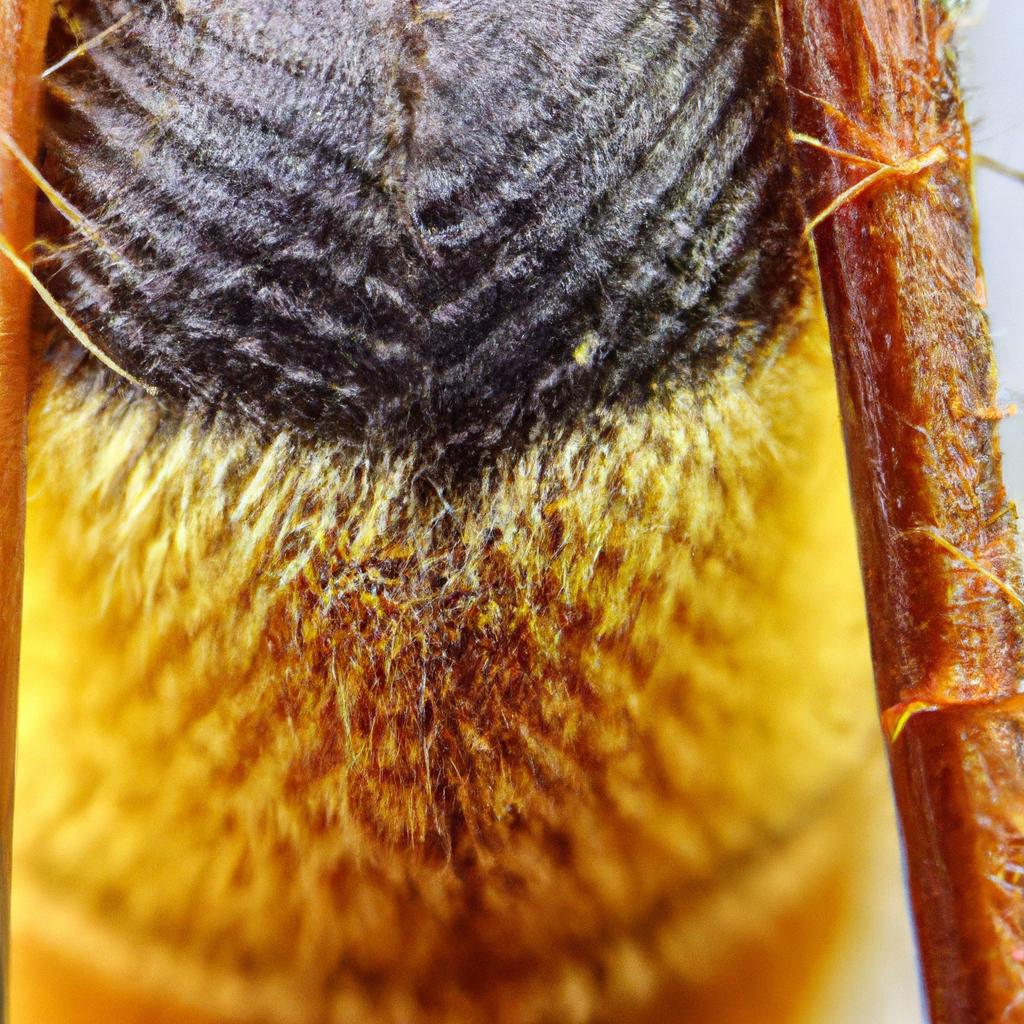 The queen bee's abdomen is specially adapted to accommodate and lay eggs.