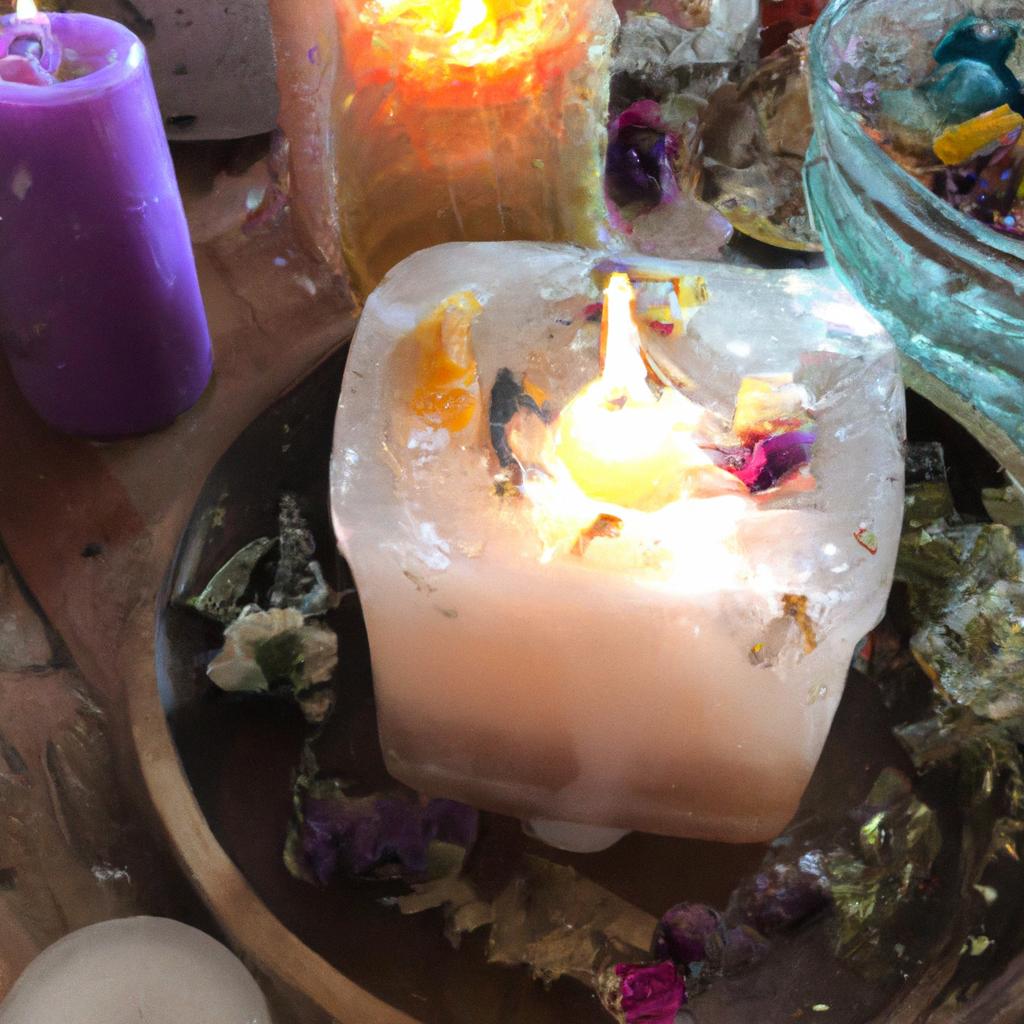 How to Make Candles with Dried Flowers and Crystals