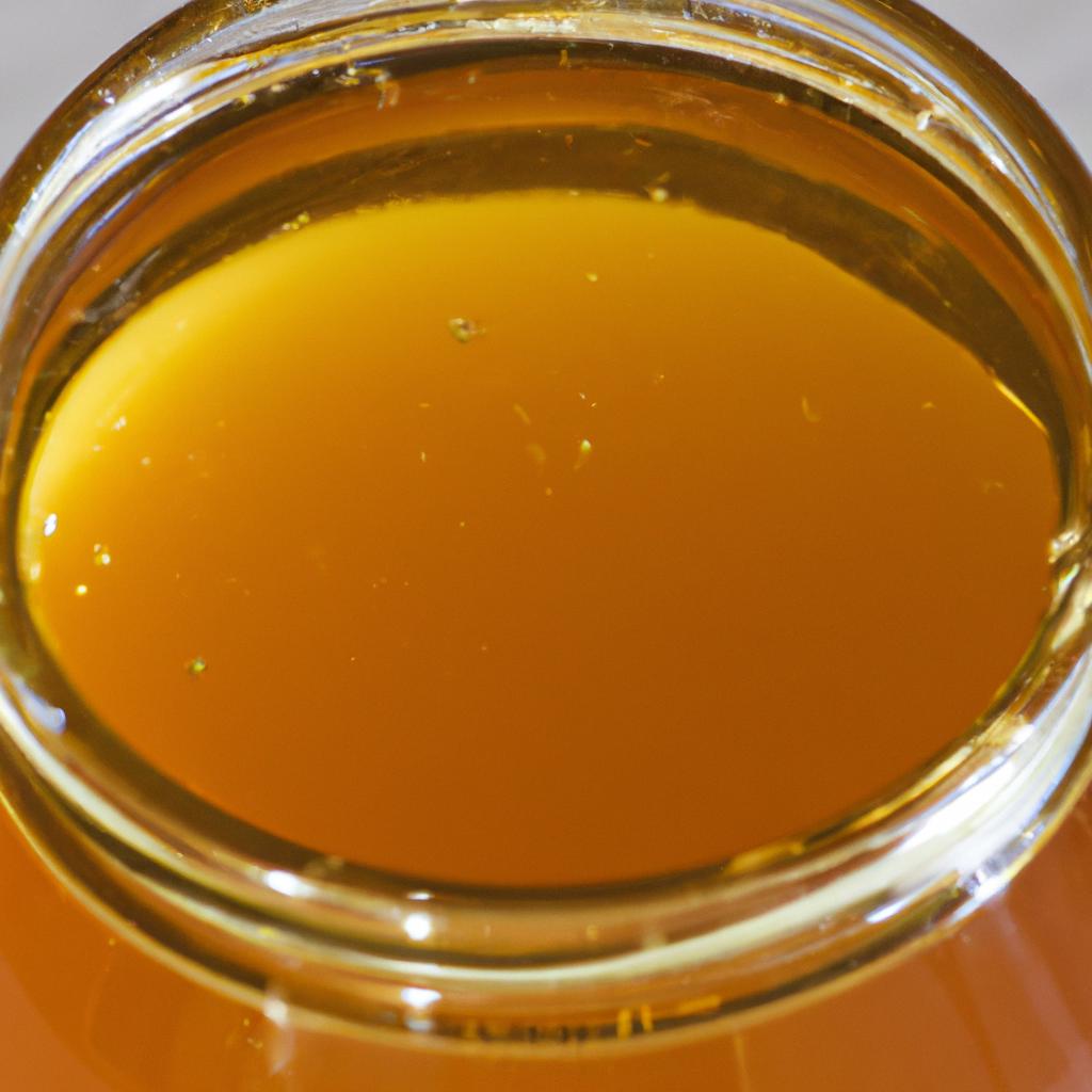 A jar full of golden honey