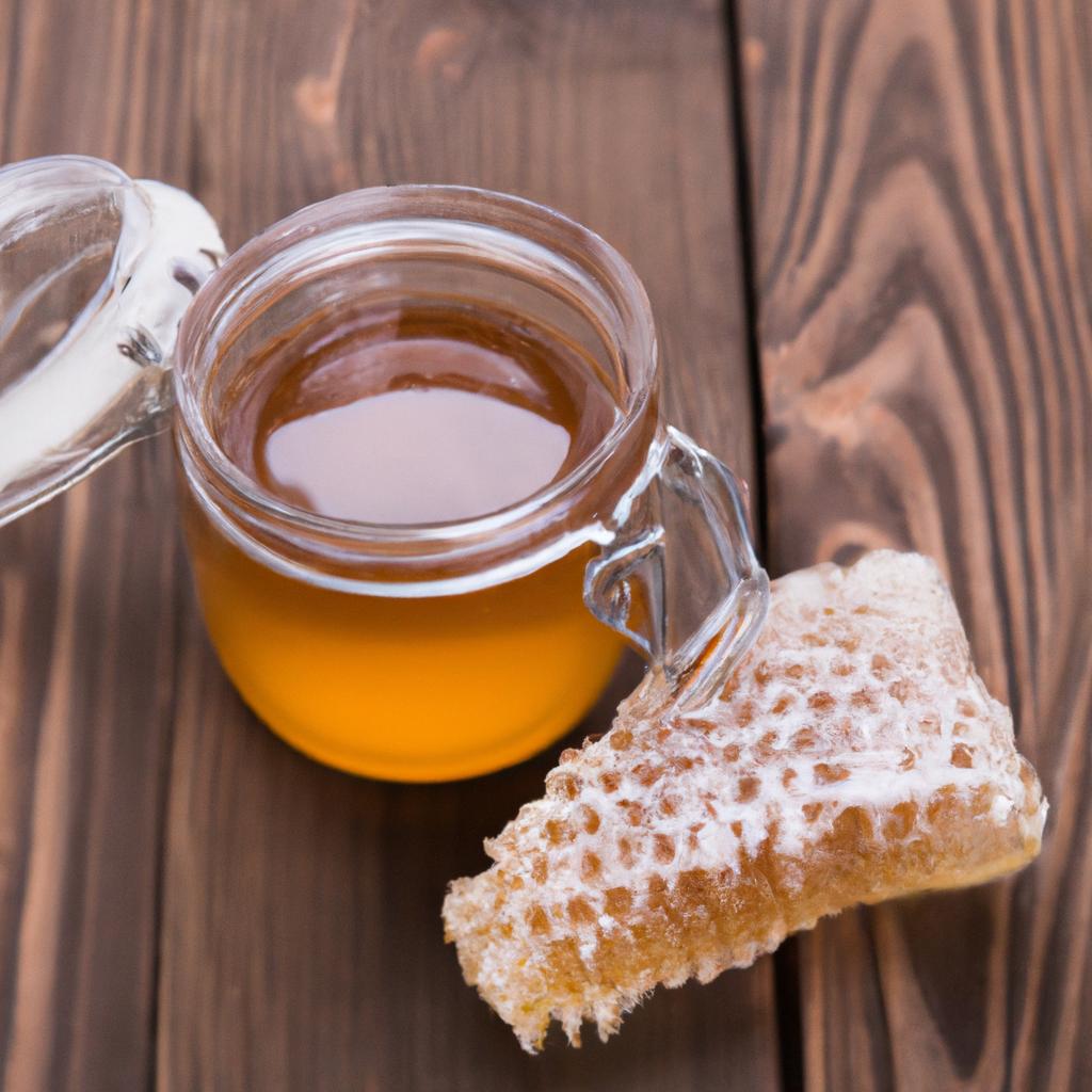 After harvesting, honey is processed and stored in jars for consumption