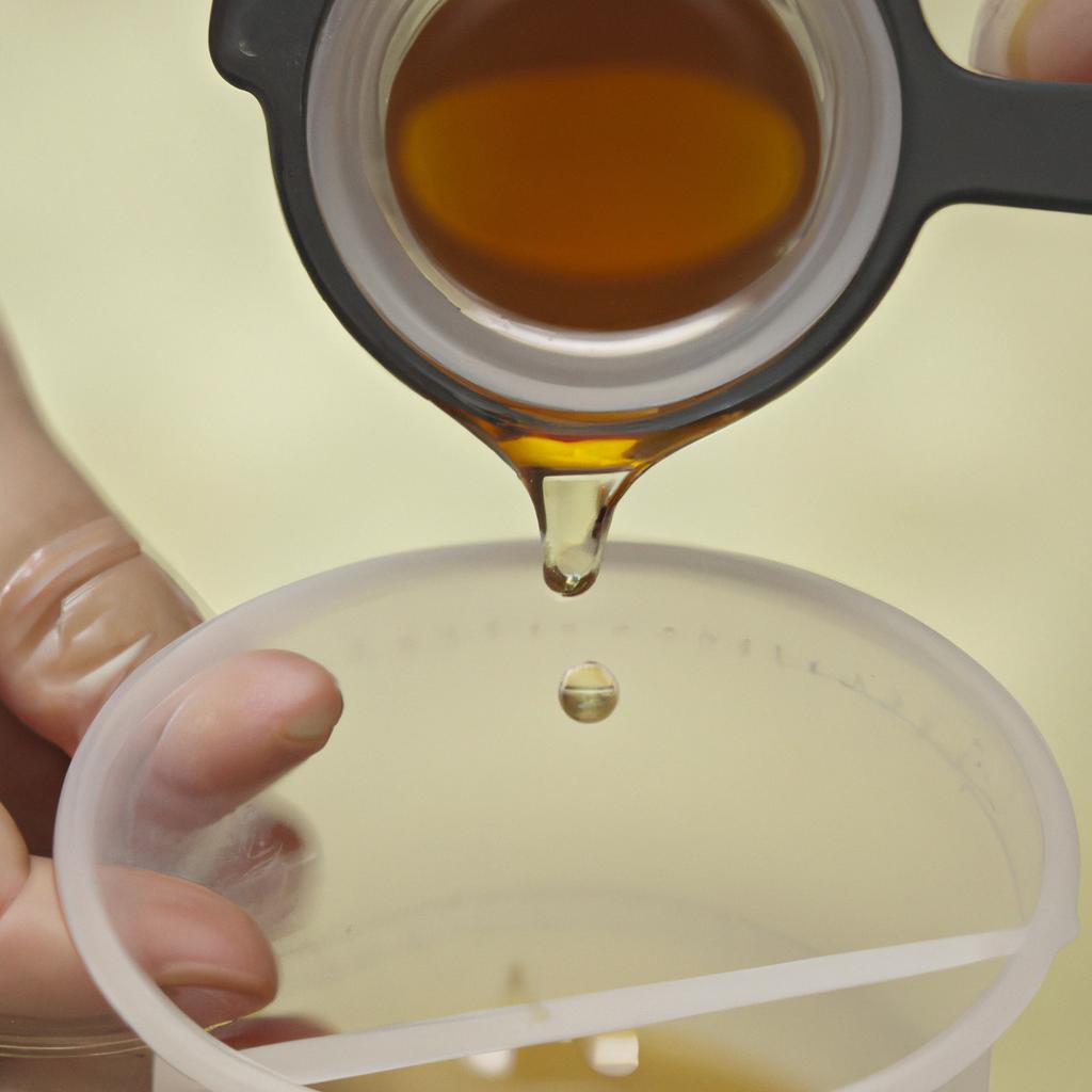 Measuring honey by weight