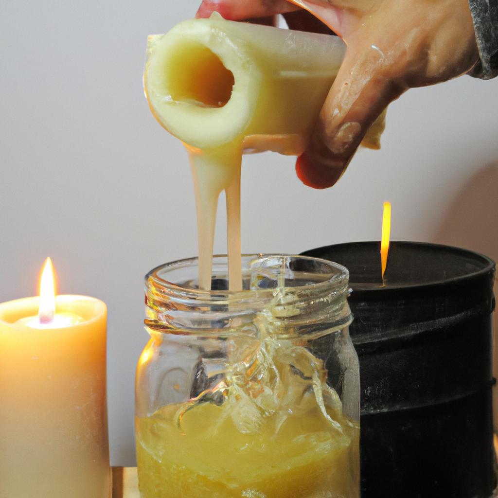 Adding the right amount of beeswax to your soy wax for a longer burn time.