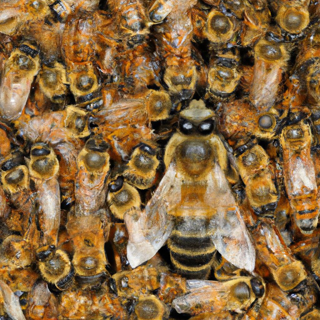 Queen bee surrounded by worker bees: Understanding the behavior of the queen and workers in a hive