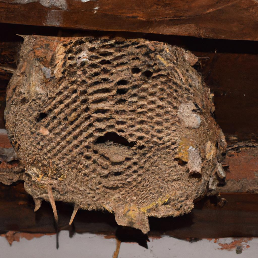 Wasp nests inside the house can cause structural damage and require professional removal.