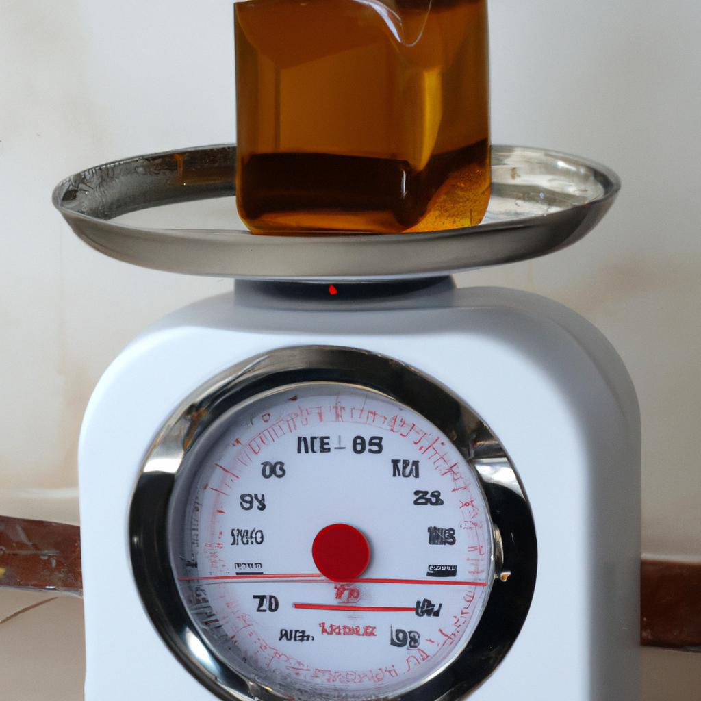 Measuring the weight of honey is important for commercial purposes